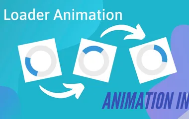 circle loader animation, three frames of circle loading animation