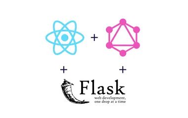 React + GraphQL + Flask logos