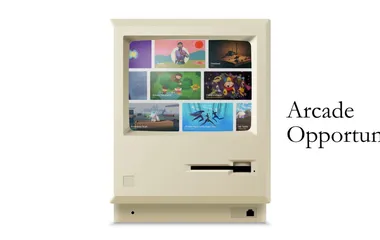 An Apple Macintosh with the title "Arcade Opportunity"